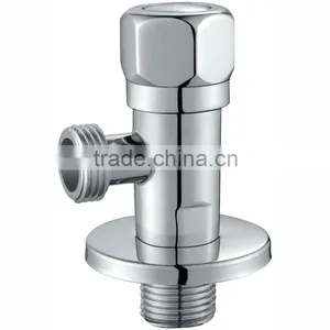 Zinc Alloy Angle Valve, Polish and Chrome Finish, M1/2"-M1/2" thumbnail-1