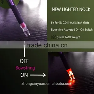 LED Lighted Arrow Nock 6.2-6.3mm Bowstring Activated On-off Switch thumbnail-2