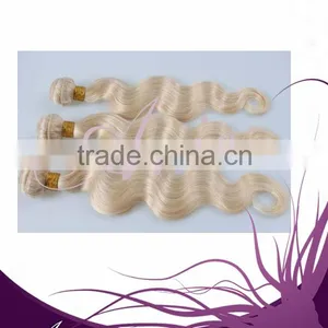 100g 613# Blonde Brazilian Human Hair Extensions Body Wave Hair Weft thumbnail-3