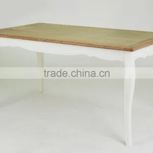 Antique Wooden Double Color Rectangular Dining /Party Table(DT-1036) thumbnail-1