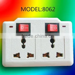 3 Socket Adapter Plug Outlet Single-Tap Wall Tap Electrical Multi Use Home Organization Office thumbnail-2