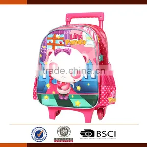 New Design Cute Panda Trolley School Bags for Girls thumbnail-1