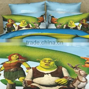 3D Cartoon 100%cotton Reactive Printed Bedding Set thumbnail-1