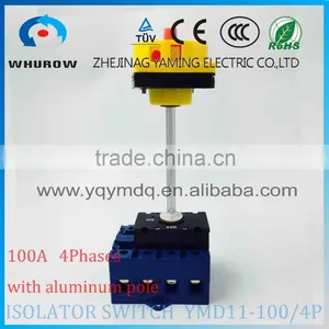Isolator Switch YMD11-100B/4P With Padlock Aluminum Pole 100A Load Break Power Cut off Operation Outside Electrical Cabinet thumbnail-3