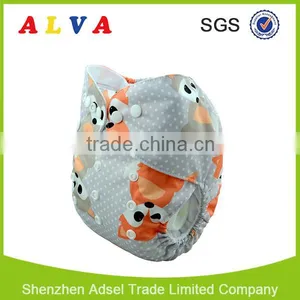 Alva 2016 Fox Pattern Free Shipping Wholesaler of Baby Cloth Diapers thumbnail-2