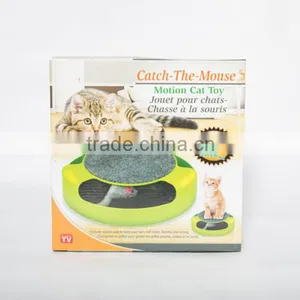 Cat Scratcher Catch the Mouse Round Turnable Cat Toy Pet Toy thumbnail-3