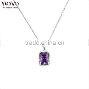 New Product Fashion Jewelry Purple Amethyst Crystal Necklace thumbnail-1