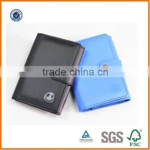 Custom Smiling Face Cheap Leather Wallet /personalized Wallet/seal Button Wallet thumbnail-1