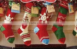 100% Acrylic Christmas Stocking With Jacquard thumbnail-1