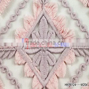 New Products Innovative Product Ideas Come From Geometric Element Pink Fabric Textile With Elelash Fringe thumbnail-4