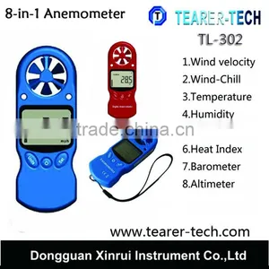 Multifunction Humdity Temperature Dew Point Heat Index Anemometer Air Flow ENVIRONMENT TESTER With Barometer Altimeter TL-302 thumbnail-1