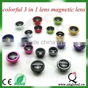 New 180 Degree Fish Eye Lens + Macro Lens Magnetic Mount For Iphone thumbnail-4