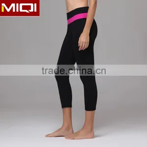 Nylon Spandex Classic Stretch Wearing Tight Womens Yoga Capri Pants thumbnail-3