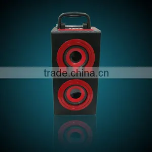 Stereo Handle Wooden Music Speaker With Remote Control thumbnail-1