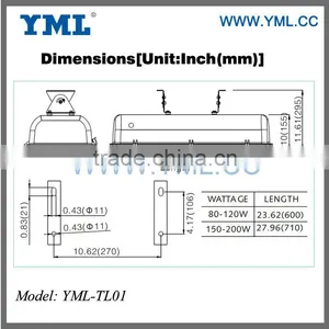 High Brightness High Efficiency Magnetic Electronic Ballast Induction Tunnel Lighting thumbnail-2