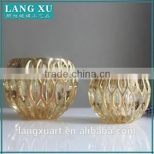 Different Size Crystal Glass Black Electroplate Tea Light Black Candle Holder thumbnail-4