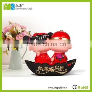 2016 3D Shape Carved Resin Cute Intresting Wedding Couple Decoration,valentine's Day Gifts thumbnail-5