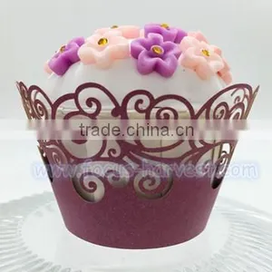 A17 Laser Cut Cupcake Wrapper, Paper Cupcake Wraps Muffin Cup Medium Size Famous Cupcake Cake Decoration Item thumbnail-2