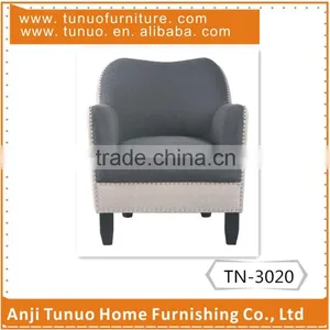 Arm Chair,rubber Wood KD Leg,chrome Nailhead Around,TN-3020 thumbnail-1