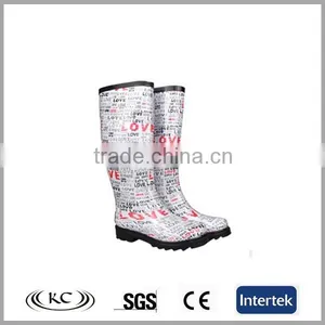 Newspaper Design Women Monogrammed Rain Boots thumbnail-1