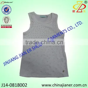 Spandex Plain White Kid Tshirt Fashion Wholesale Kids Clothing thumbnail-1