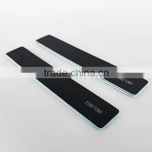 Korean Quality Custom Personalized Black Double Side Nail File With Grit of 150/180 Sponge Nail Buffer Manicure Tools Factory thumbnail-3