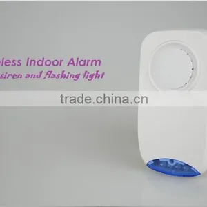 Working With Alarm System Flashing Indoor Soren Battery Operated Wireless Remote Siren LB-W09 thumbnail-1