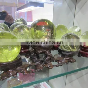 Feng Shui Yellow Crystal Ball for Office Decoration thumbnail-1
