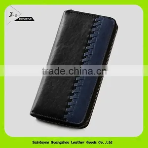 16908 Wholesale Zipper Classic Mens Rfid Wallet Genuine Leather thumbnail-1