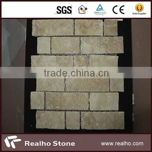 Yellow Rectangle Marble Mosaic Tile for Wall/floor thumbnail-1