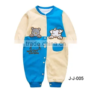 OEM Service Unisex Baby Rompers Organic Cotton thumbnail-6