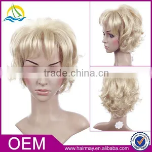 European and American Design Monofilament Fashion Hair Synthetic Short Blonde Hair Wig thumbnail-1