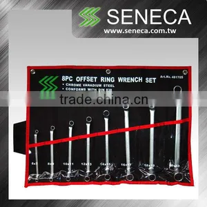 8pc Offset Ring Wrench Set 6mm - 22mm thumbnail-1
