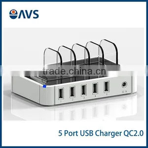USB Chargering Station 0.5W Max Plastic ABS Multi 5 Port USB Charger For Mobile Phone thumbnail-4