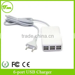 6-Port USB AC Power Charger Adapter AU/EU/US/UK Plug For IPhone HTC SAMSUNG thumbnail-1
