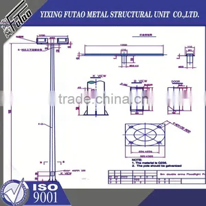 High Quality Galvanized Tapered Lamp Pole thumbnail-4