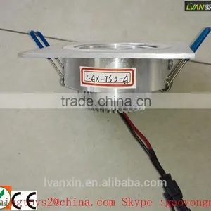 Aluminium IP55 3w Square Recessed Led Ceiling Light for Store Shop thumbnail-3