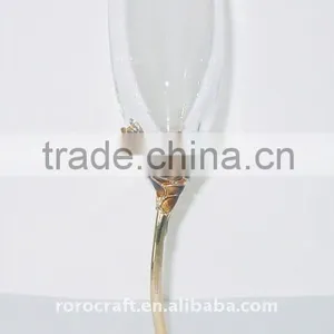 Pewter Design Wedding Champagne Flute thumbnail-1