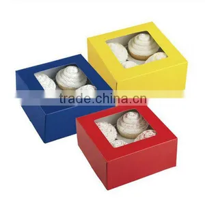 Colorful Custom Mini 4 Cupcake Boxes thumbnail-1