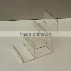 Hot Sale 3 Tiers Clear Acrylic Wallet Stand Table Display Stand thumbnail-1