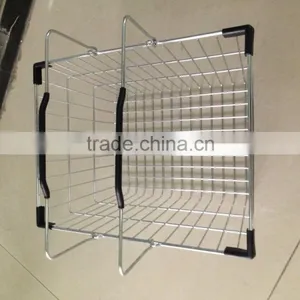 400mm*300mm*190mm Supermarket Metal Hand Basket Shopping Baskets thumbnail-2
