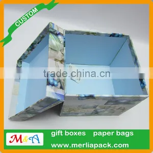 LED Lights Xmas Decorations Paper Box Handmade 2016 Lid and Base Box thumbnail-1
