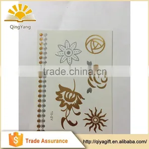 New Fashionable Custom Flash Metallic Water Based Temporary Tattoo thumbnail-1