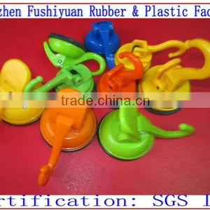 47 58mm Vacuum Drawing Strong Super Market Silicone Rubber Suction Cup Plastic Suction Wall Robe Hook Hangers thumbnail-1