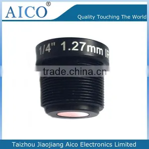 cn AICO Hot Fixed Iris 1/4" F2.1 1.27mm Megapixel M12 185 Degree Fisheye Lens for Security Cameras thumbnail-1