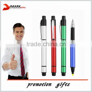 2 in 1 Highlighter Pen Highlighter Marker Pen Plastic Ball Pen thumbnail-1