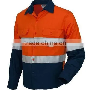Reflective T-shirt/ Long Sleeves Reflective Workwear/jackets With Pockets thumbnail-1