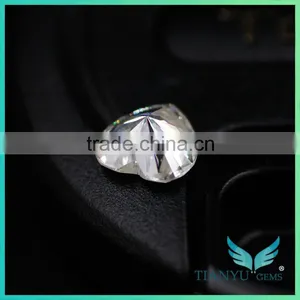 Wholesale 1ct Super White Colorless Heart Shape Faceted Cut China Synthetic Moissanite for Ring thumbnail-4