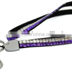 Red Blue And White Crystal Rhinestone Lanyard thumbnail-1