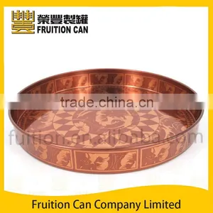 Round Tray Tin Can Empty Tin Cans for Coffee Candy Biscult thumbnail-1